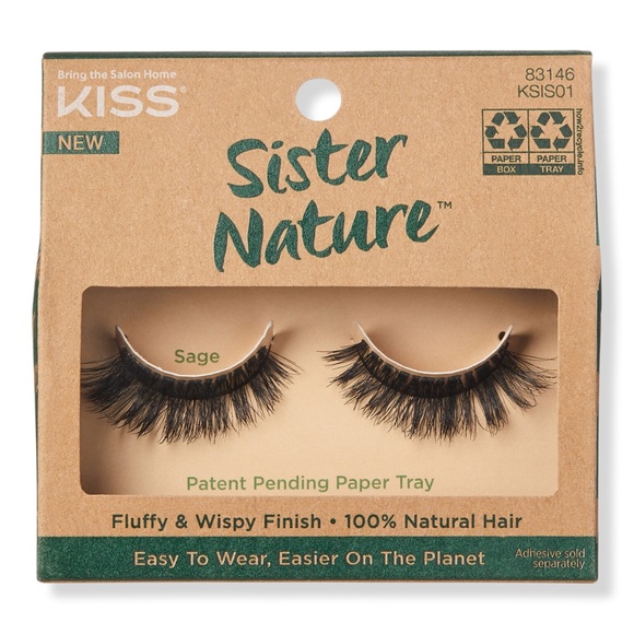 5 for $20😍Kiss Sister Nature False Lashes in Sage - Picture 1 of 7